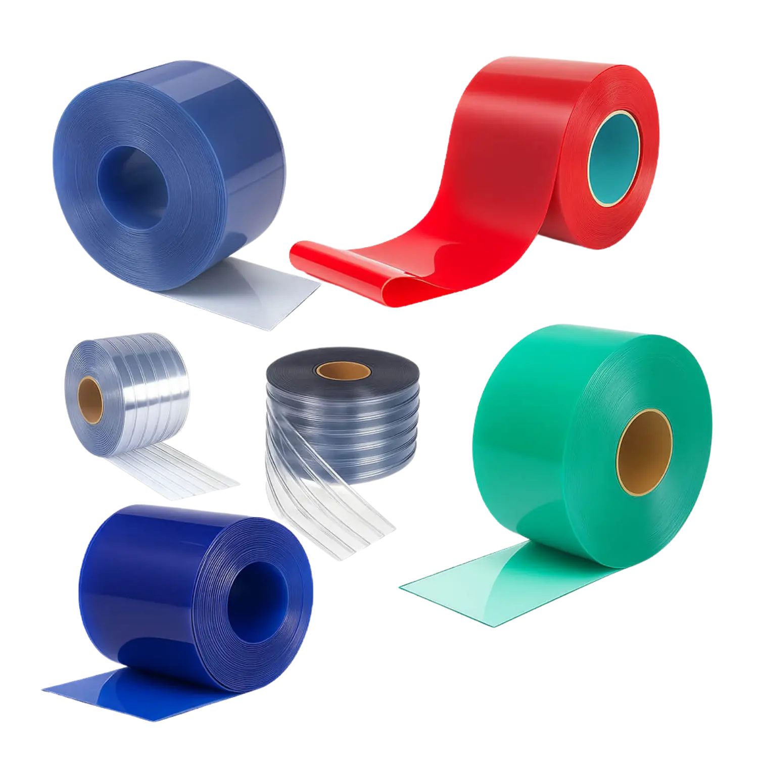 PVC plastlameller for lager og industrilokaler - 50 m lengde